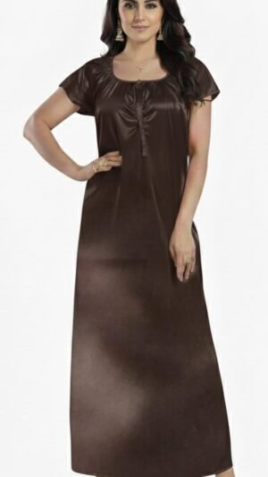 Cocoa Silk Lycra Nighty