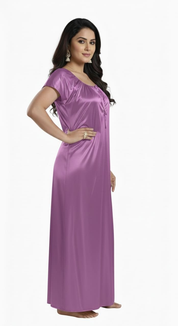 Royal Amethyst Lycra Nighty - Image 2