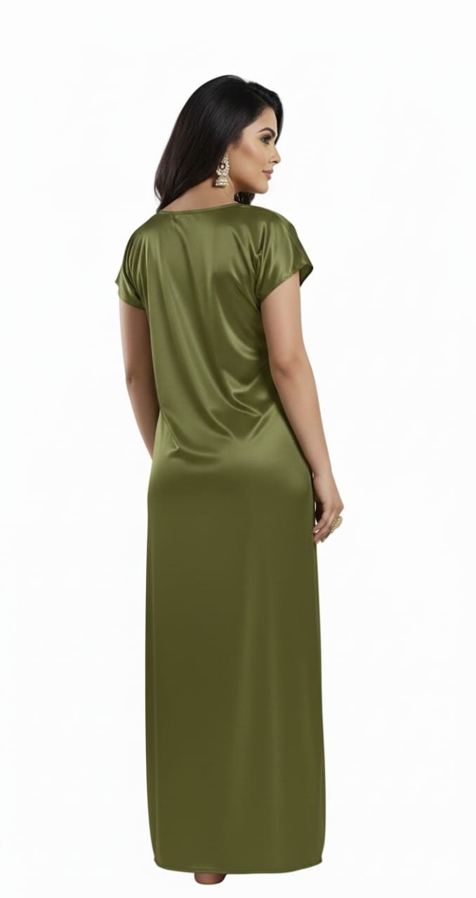 Emerald Whisper Lycra Nighty - Image 3