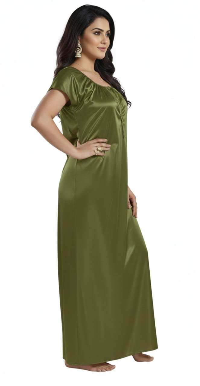 Emerald Whisper Lycra Nighty - Image 2