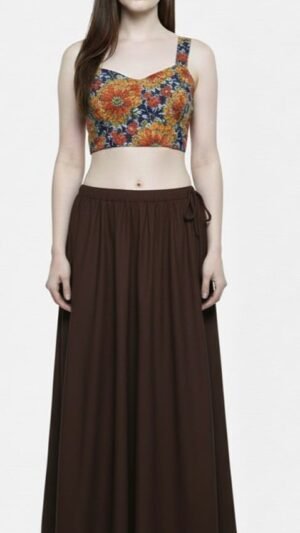 Chocolate Brown Flowy Full Cotton Petticoat for Women (Pack of 2)