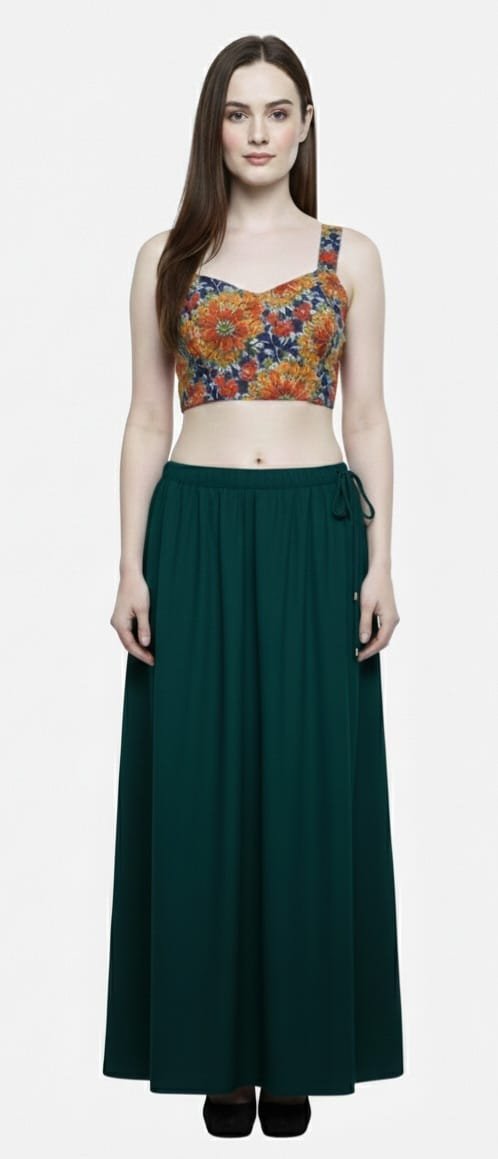 Green Soft Full Cotton Petticoat for Women (Pack of 2)