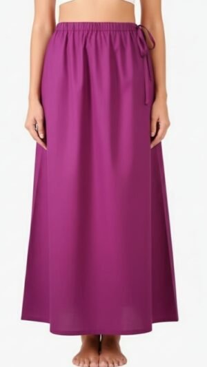 Purple Classic Full Cotton Petticoat for Women (Pack of 2)