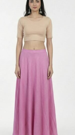 Rose Pink Flare Full Cotton Petticoat for Women (Pack of 2)