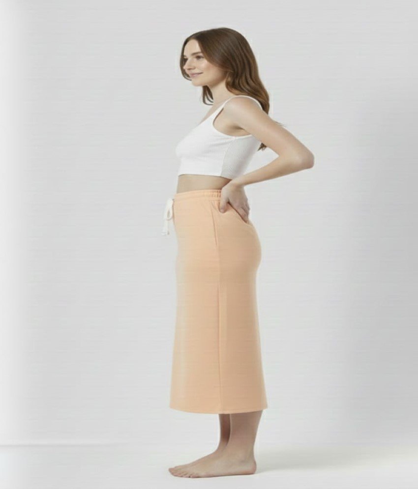 Peach Cream Nude Saree Shaper - Image 3