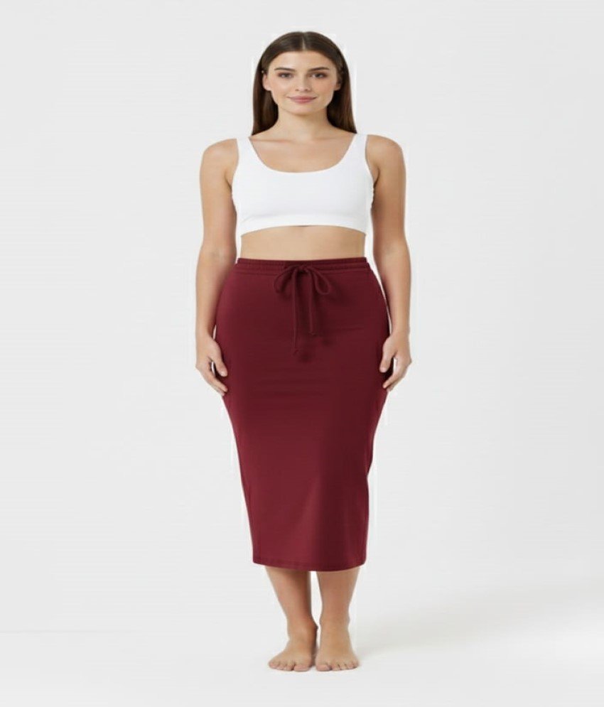 Rich Wine Red Saree Shaper