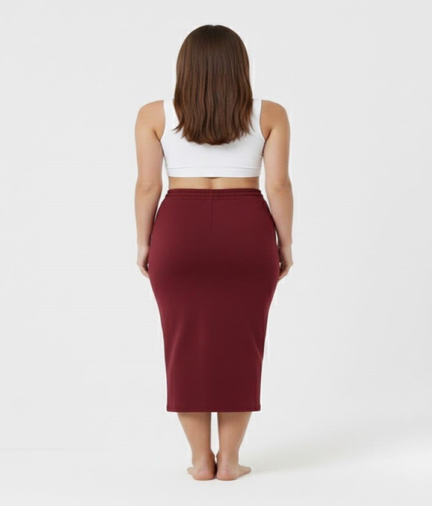 Rich Wine Red Saree Shaper - Image 4