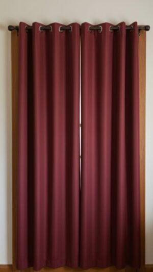 Maroon Red Premium Curtains – Pack of 2