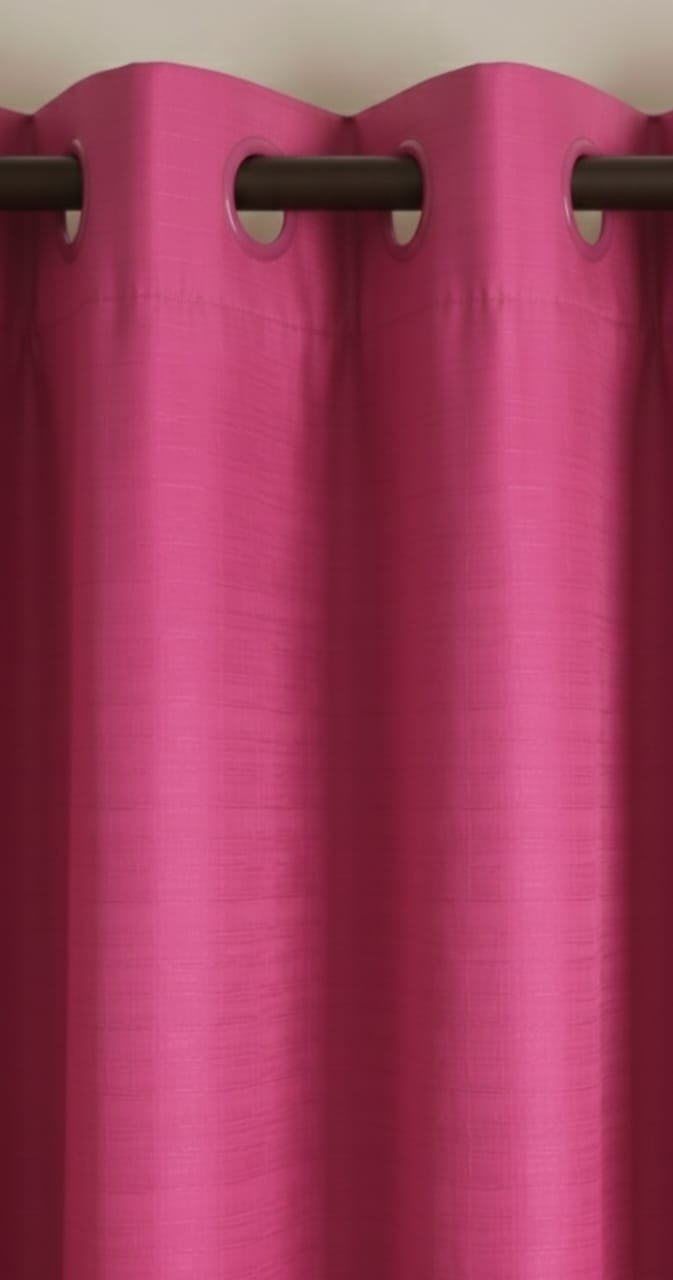 Bright Pink Premium Curtains – Pack of 2 - Image 2