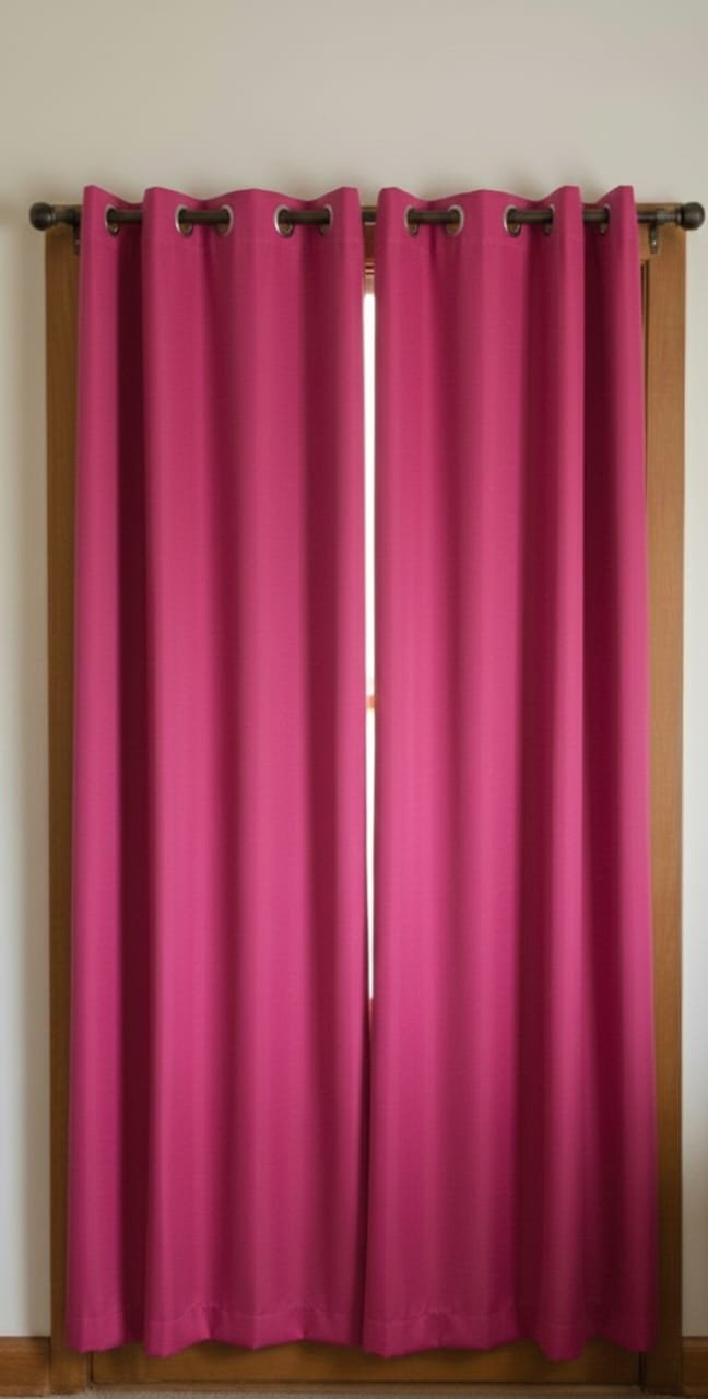 Bright Pink Premium Curtains – Pack of 2