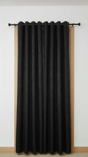 Classic Black Premium Curtains – Pack of 2