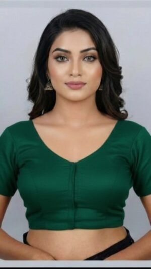 Dark Green Cotton Blouse