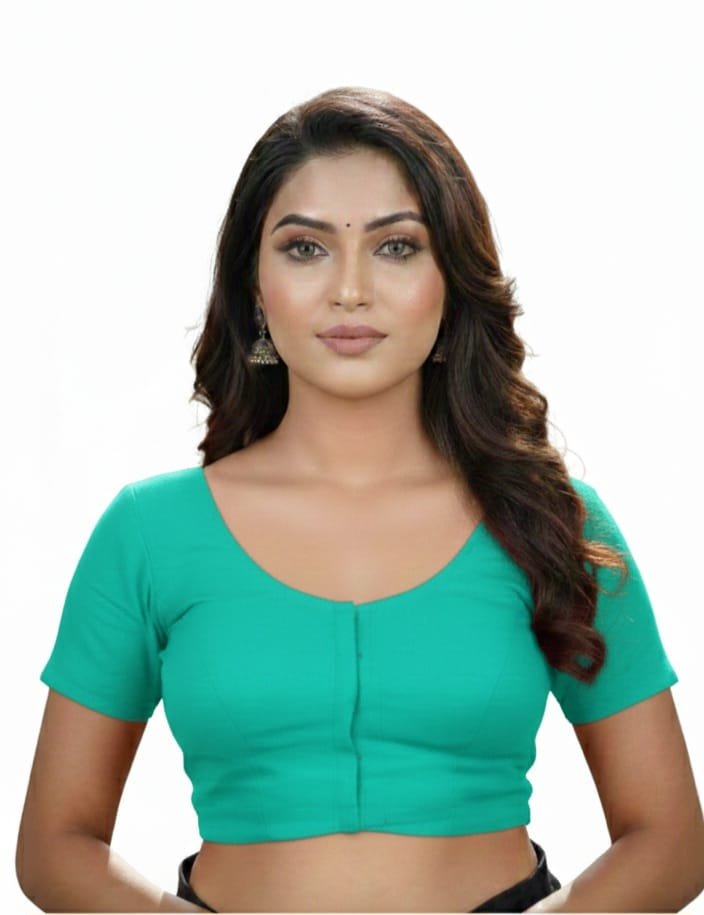 Aqua Green Cotton Blouse